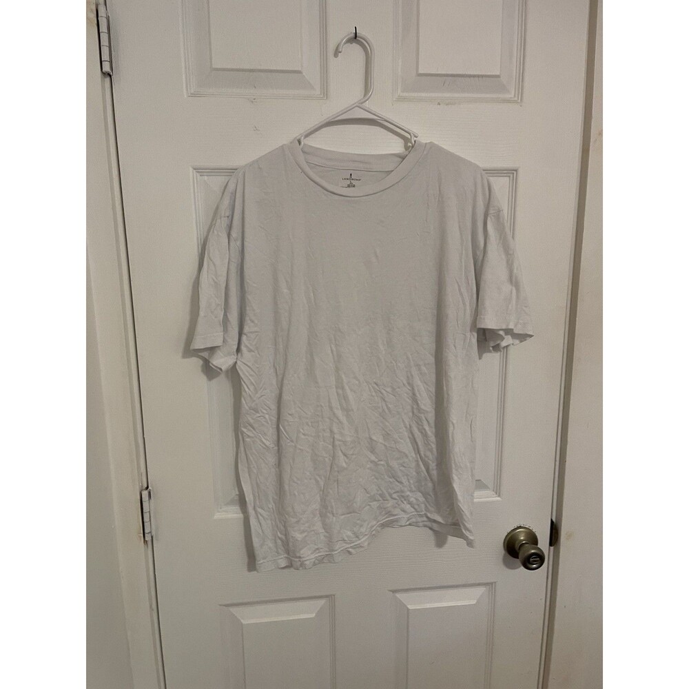 Lanesboro T Shirt Mens Large White Pima Cotton Short Sleeve Basic Tee